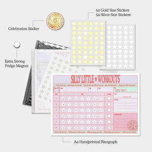 Adult Workout Reward Chart: 6-Week Workout Tracker with Star Stickers