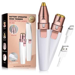 Electric Eyebrow Trimmer, 1 Box Portable 2-in-1 Electric Eyebrow Shaper, Gentle Eyebrow Shaping Tool for Women & Girls, Eyebrow Facial Trimmer, Eyebrow Shaver