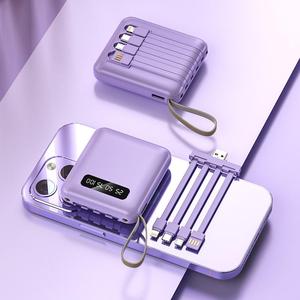 POWWA 10000mAh Portable Power Bank, Multifunctional Mobile Power Bank with Digital Display for Android & iPhone Devices