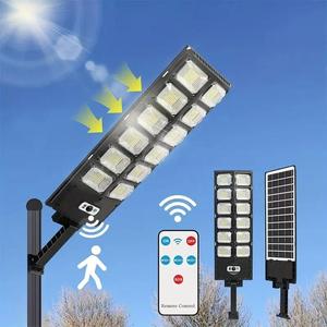 Solar Powered Street Light, Waterproof Motion-Sensor Solar Street Light, Outdoor Lighting for Commercial Area, Parking Lot, Yard, Outdoor Solar Lights