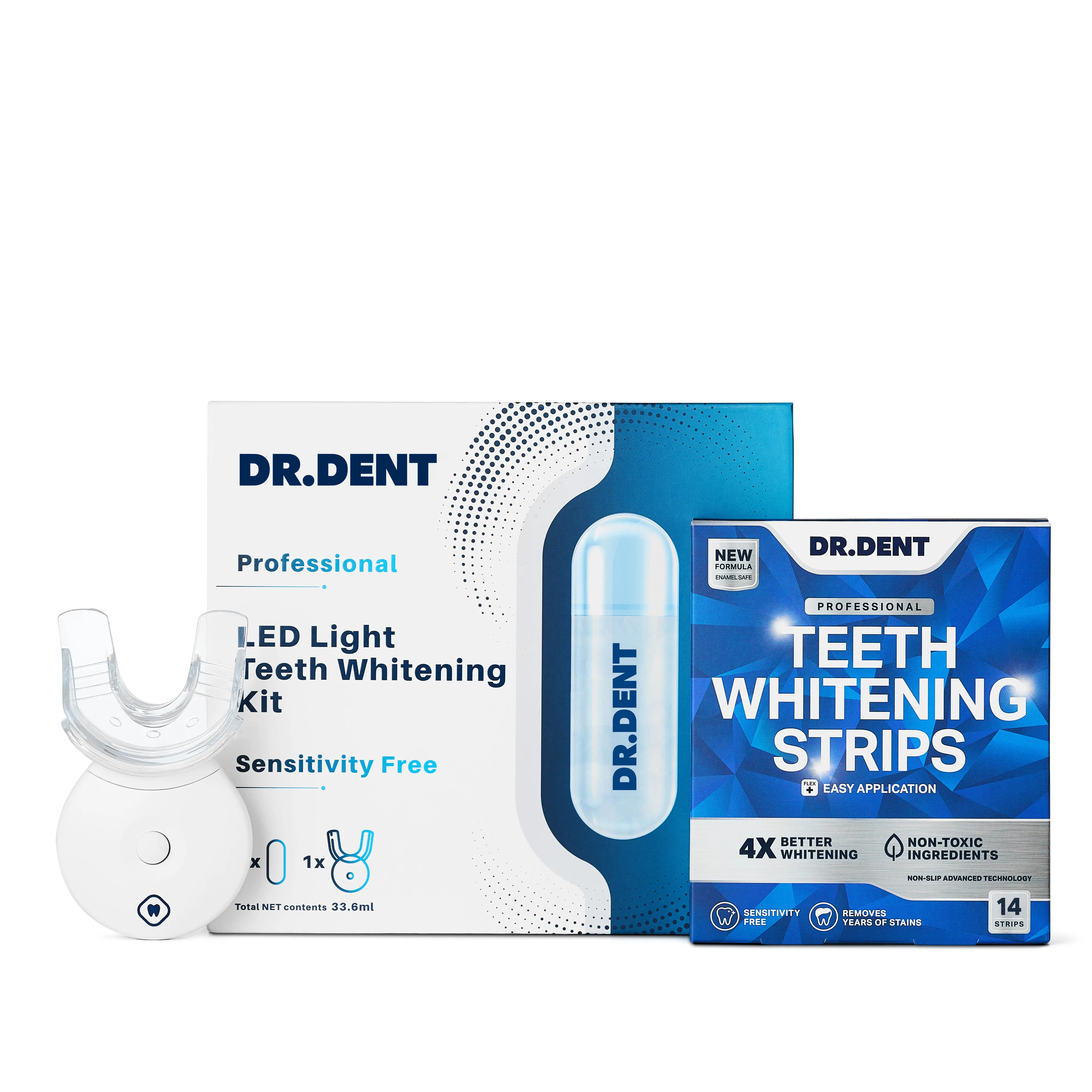 Advanced Bundle - 14 Whitening Strips + LED Whitening Kit