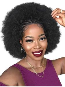 6 Inch Short Afro Curly Lace Front Wigs for Women, Gorgeous Fluffy Wigs with Baby Hair, Wigs for Party, Daily Use