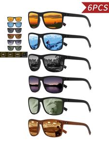 Unisex Simple Style High Quality Sunglasses, Trendy Casual Rectangle Frame Sunglasses for Men Everyday Use, Fashion Accessories for Outdoor Activities, Casual Stylish Glasses, Trendy Styling Sunglasses