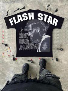 Men's Letter Print Round Neck Tee, Loose Casual Fashion Short Sleeve T-shirt for Summer, Men's Top for Daily Wear, Tropical