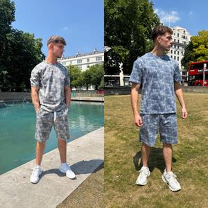 Clovu Mens Premium Soft Feel Dye Set Luxury Fabric Festival Party Summer Outfit S-XXL Regular Fit