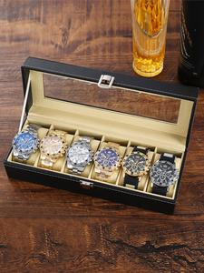 Men's Business Round Dial Analog Quartz Watch Set, Men's Watch Set with Box, Fashionable Wristwatch Set for Men As Gifts