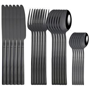 Stainless Steel Cutlery Set (24pcs/set), Including Knives, Forks & Spoons, Tableware Set for Home Kitchen Dining Room, Utensils, Kitchenware