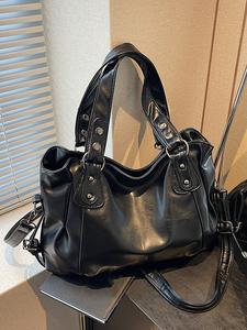 Women's Elegant Solid Color Shoulder Bag, Fashionable Large Capacity Crossbody Bag for Work & Daily Used, Casual Trendy Versatile High-quality Daily Commuting Bag, Adjustable Shoulder Bag, Crossbody Shoulder Purses