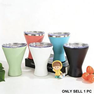 Margarita Thermos Cup with Lid, Cute Insulated Martini Glass, Stainless Steel Cocktail Cup, Keeps Drinks Cold, Leak-Proof, Shatterproof, Sweat-Proof, Suitable for Parties, Lovers, Holiday Gifts