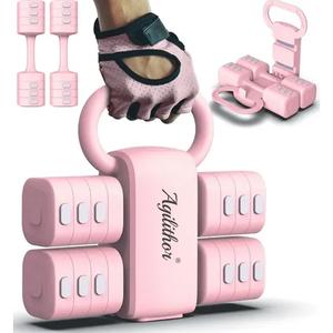 Agilithor 4 in 1 Adjustable Dumbbell Kettlebell Adjustable Dumbbell, Weight Dumbbell Set Women, Fitness Home Use, Women Yoga Core Shaping, Multi-function Weight Training Kettlebell Dumbbell