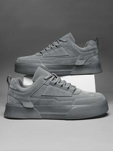 Men's Fashionable Lace Up Low Top, Casual Comfortable Breathable Sports Shoes, Male All-match Round Toe Shoes for Daily Wear, Closed, Casual Sporty Sneakers