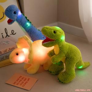 Glow-in-the-dark Dinosaur Plush Toys – Triceratops, Brachiosaurus and Tyrannosaurus Rex – Soft and Cuddly, Perfect for Youngsters – Ideal Gift for Dinosaur Lovers, Attractive Gift, Soft Stuffed Animal
