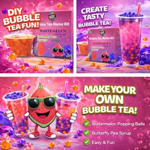 Watermelon Popping Balls with Butterfly Syrup (280g)