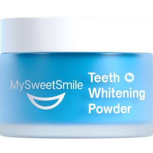MySweetSmile Dentist-Approved Teeth Whitening Powder - IndyBest Award-Winner - Enamel-Safe & Sensitivity-Free - Cool Mint Flavour - Removes Years of Stains - 6 Month Teeth Whitener Supply - Oral Hygiene