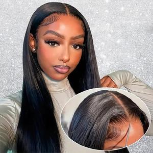 Bling Hair Glueless Straight Lace Closure Wigs Human Hair - No Glue Needed - 4x6, 5x5, 9x6 Lace Frontal Sizes Available