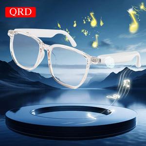 New Gs-03 Smart Bluetooth-compatible Wireless Audio Glasses Touch Control Music Call Multi-Lens Options, Multifunctional Smart Glasses, Ideal for Office Outdoor Use, Plastic Frame, Lithium Ion Battery, Wearable Smart Glasses
