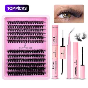 Natural-Look Eyelash Extension Set, Eyelash Clusters with Tweezers, Glue and Lash Remover, Professional Eye Makeup Accessories for Women #TOP PICKS