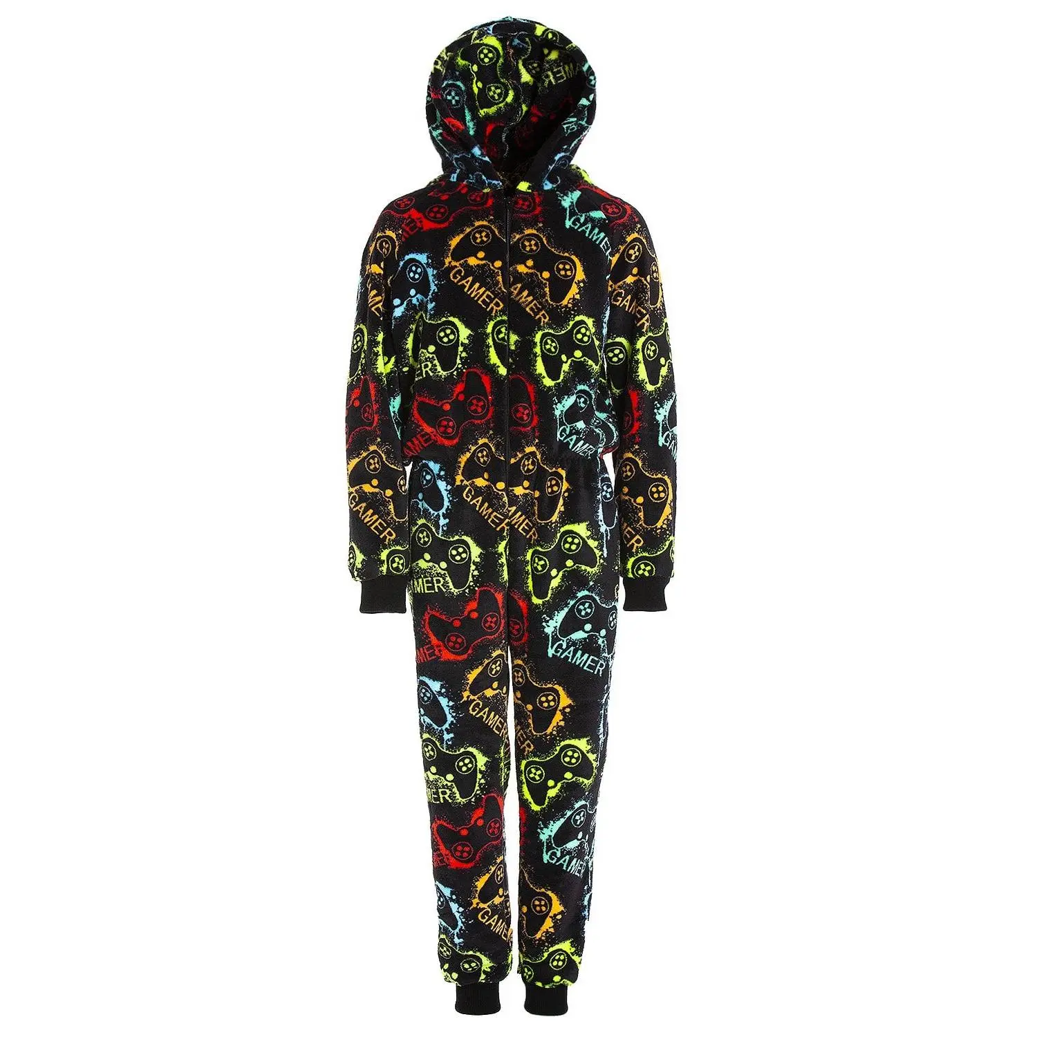 Camille Supersoft Fleece Gamer Print Onesie For Men and Children