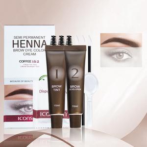 Eyebrow Dye Kit, 2 Counts/set Long Lasting Waterproof Eyebrow Tinted Cream, Eyebrow Cosmetic Products, Summer Makeup, Makeup Products, Eyelash Extensions Kit, Back To School Essentials