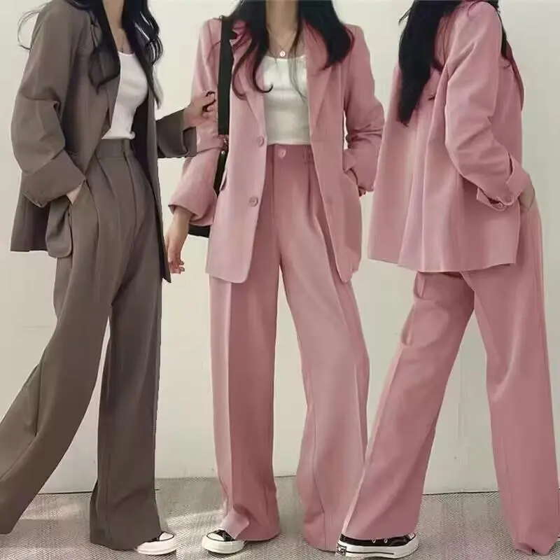 Fall Fashion Long Sleeve Blazer Mujer Pant Sets Blazers Women 2025 Casual Womens 2 Piece Outfit Set Suits Outwear