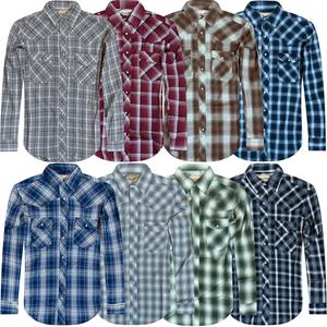 Wrangler Mens Long Sleeve Check Shirt Soft Casual Cotton Rich Work Designer Snap Button Chest Pocket Top