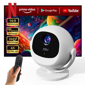 Portable Projector 2.4/5G WiFi  HD LED Built in Speaker Multifunctional Projector for Home Cinema and Outdoor Use Watch Event  Club family Movie Night