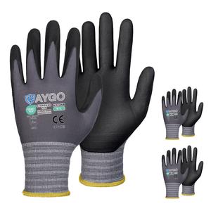 KAYGO Gardening Gloves for Men and Women, Garden Gloves with Non-Slip Grip for Planting, Weeding, Pruning, Potting, Lawn Care and Outdoor Yard Work, Breathable Seamless Knit, Multi-Purpose Garden Gloves, 3/12 Pairs
