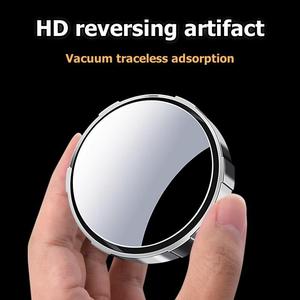 Car rearview mirror suction cup small round mirror car reversing 360 auxiliary ultra-clear reflective blind spot large field of view wide angle