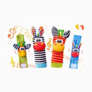 Toys for Mummy Time, 1 Set Colorful Cute Baby Wrist Rattle Summer Gift, Foot Finder Toy, Toddler Rattle Sock, Arm Hand Bracelet, Feet Leg Ankle Sock