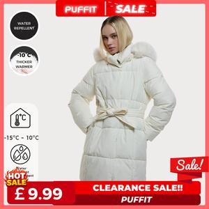 [Clearance] PUFFIT Faux Fur Long Belted Puffer Coat  Wonderland Outfit Women Casual Jacket,Versatile Winter Outerwear with Chic Design, Perfect for Everyday Fashion and Cold Weather Winter Comfort
