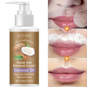 100g Coconut Depilatory Wax, Pain-Free, Gentle, No-Irritation Formula, Quick Hair Removal in 5 Minutes, Suitable for Lips, Armpits, Legs, Arms & Bikini Area