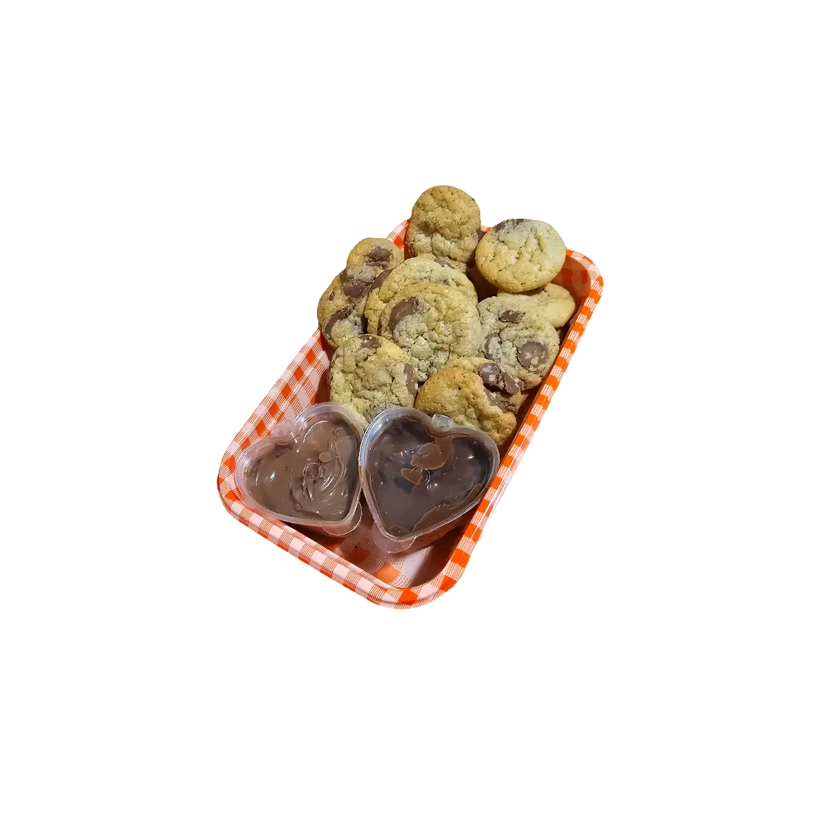 Mini Cookie Dipping Box (Large) - Tiny Cookies with Your Choice of Dips choc chip
