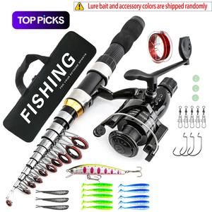 Professional Fishing Rod Set, 1 Set Anti-entanglement Design Fishing Rod with Fishing Accessories & Fishing Storage Bag, Outdoor Fishing Supplies