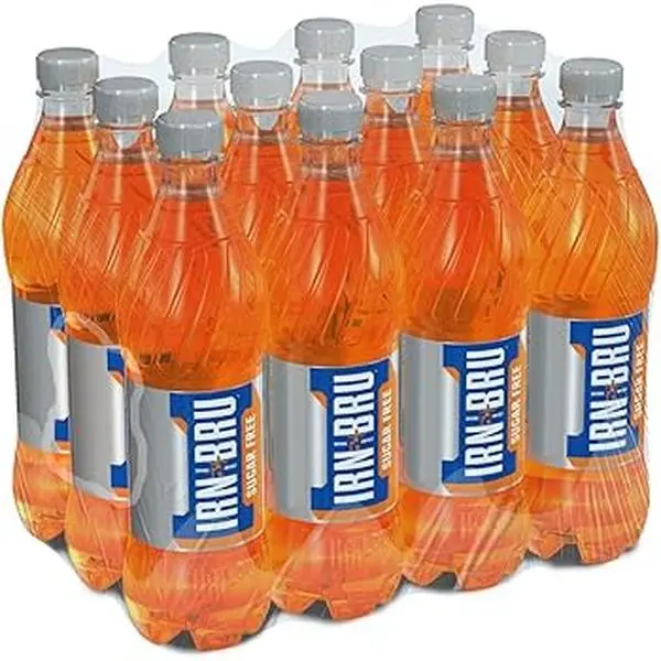 Past Best Before 31/03/25 IRN-BRU Sugar-Free Diet, 12 Pack Zero Sugar & Low Calorie Fizzy Drinks Multipack Bottles - 12 x 500ml Bottles