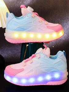 Usb Rechargeable Led Light Up Sneakers, Trendy Colorful Roller Skate Shoes for Boys & Girls, Luminous Cool Casual Sports Shoes for Daily Life Designer Designer Sneakers Fall Shoes