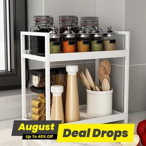 2-tier Bathroom Storage Rack, Modern Kitchen Spice Rack, Bathroom Interior Cosmetic Storage Shelf, Modern Decorative Home Bathroom Storage Organizer, Kitchen Gadgets, Bathroom Essentials Accessories, Bathroom Organizing Accessories, Bathroom Organization