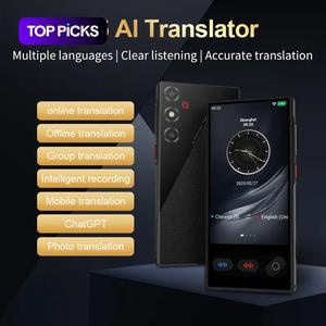Ai Translator Device, Real-Time Bidirectional Spanish-English Translation, Suitable for Business Travel Learning Online Offline Photo Speech