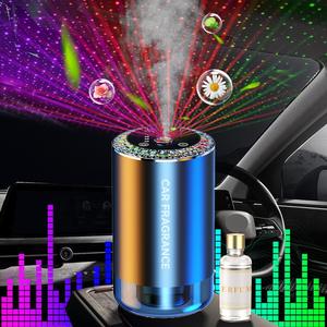 Wireless Mini Car Air Humidifier, Rechargeable Car Air Humidifier with Starry Sky Projector, Car Air Freshener, Car Interior Accessories
