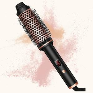 【2–3 Day UK Delivery】210°C Smart Anti-Flat Tech | Tourmaline-Infused Single-Heat Ionic Volumizer with Constant-Temp Thermal brush & Hair-Protect