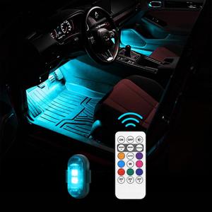 Remote Control Car Footwell Light, USB Rechargeable RGB LED Light, Interior Led Vehicle, Waterproof Car Interior Decoration Light, Cars, Ambient Lighting Car, Led Car Ambient Light, Led Car Lights Interior, Led Lights For Car