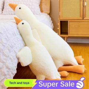 Large Goose Plush Toy, Soft Plush Stuffed White Goose Pillow, Kawaii Big White Goose Plush Toy, Birthday Gift, Comfortable Giant Duck Teddy Pillow, Boo Basket Items for Gf, Gift, Stuffed Animal, Huggable Stuffed Animal, Soft Stuffed Animals