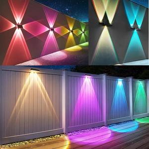 Solar Powered Door Fence Wall Light LED Outdoor Garden Patio Decorative Lamp