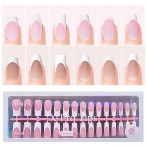 French Tip Press-on Nails Set, 150/160pcs Glossy Finish Stick on Nails for DIY Nail Art, Elegant Fake Nails Kit for Home Salon Use, Nail Tips Kit, Nail Extensions, Stylish Acrylic Nails, Pressed on Nails