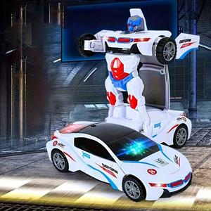 Electric Stunt Car Robot Toy for Kids, Includes 3 Aa Batteries, Transforming Race Car with Remote Control, Fun Truck Gift,Boys & Men gifts