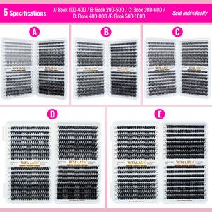 Individual False Eyelashes DIY Cluster Lashes, 640pcs/box Natural Look Eyelash Extensions, Self-Grafting Curly False Eyelashes, Full-Volume Eyelashes for Lash Extensions, Eyelash Extension Kit, Cosmetic