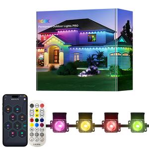 RGB-Ic Smart Color Changing Gutter Lights 150 Feet 90 Leds, Atmosphere Decorative Vibrant RGB Lighting Dynamic Led Lights Programmable Led Waterproof Ip67, Remote Control & APP Control