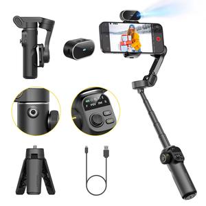 AOCHUAN Gimbal Stabilizer for iPhone, 3-Axis Phone Gimbal Built in 7.8' Extension Rod, Selfie Stick Tripod, Portable Gimbal Stabilizer w/OLED Display for iPhone/Android, Perfect for TikTok YouTube Vlogging-Smart X2