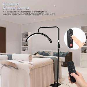 LED Fill Light, Modern Foldable Design, Half-Moon Phone Stand, 360° Rotation, Adjustable Brightness, Uk Plug, Home Makeup Lamp, Phone Holder
