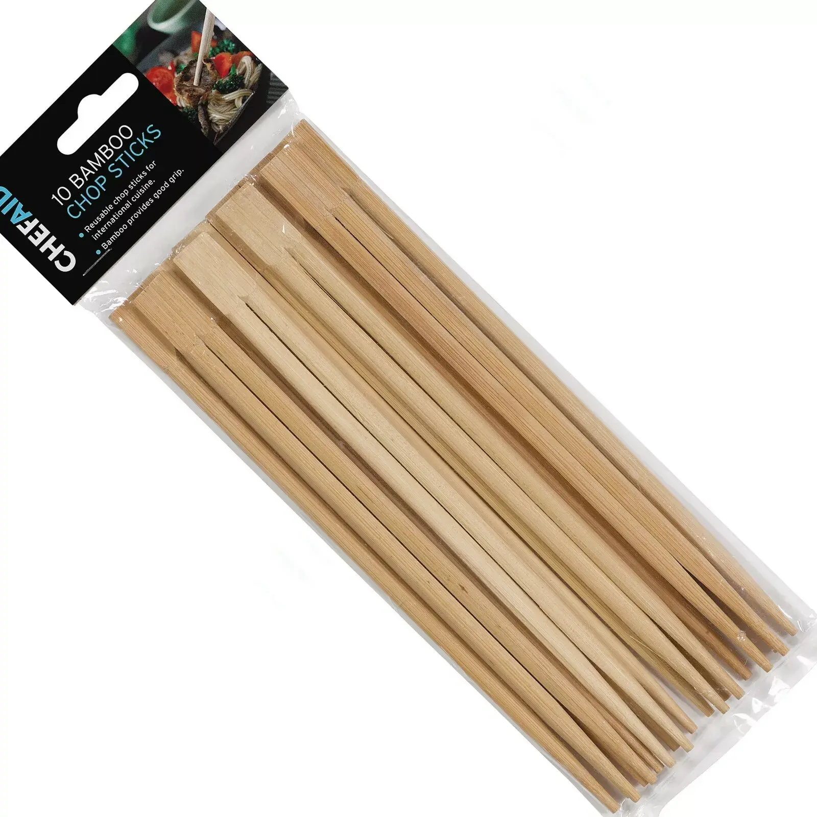 10 Pairs Reusable Bamboo Chopsticks for Sushi and Chinese Food - 23cm Oriental Cutlery Tableware