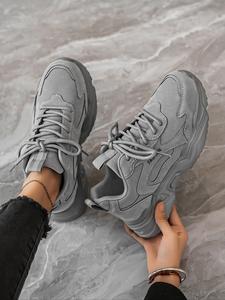 Women's Minimalist Dad Shoes, Breathable Comfort Soft Sole, Height-Increasing Slimming Daily Versatile Sports Shoes, Casual Sneakers
